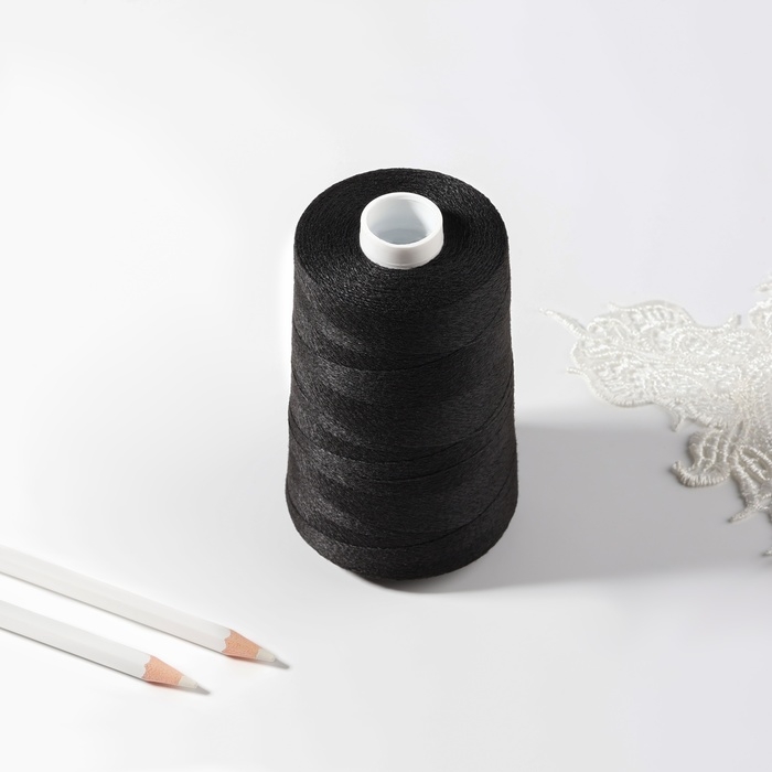 Нитки 170ЛТ, 1000 м, цвет чёрный №6818 Нитки 170ЛТ, 1000 м, цвет чёрный №6818