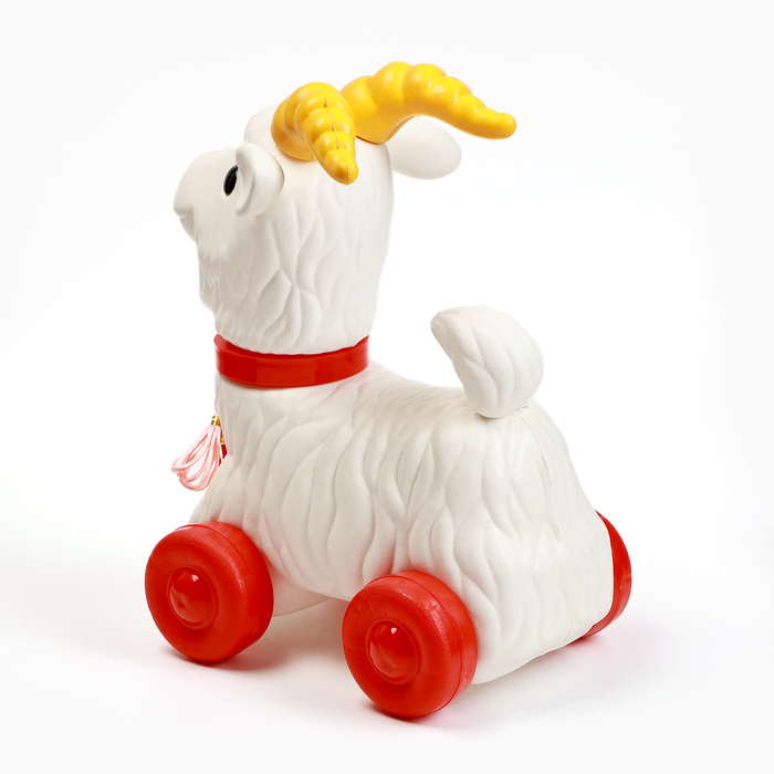 Развивающая игрушка - каталка детская  Развивающая игрушка - каталка детская "Козлик" на веревочке, 28 х 15 х 27 см
