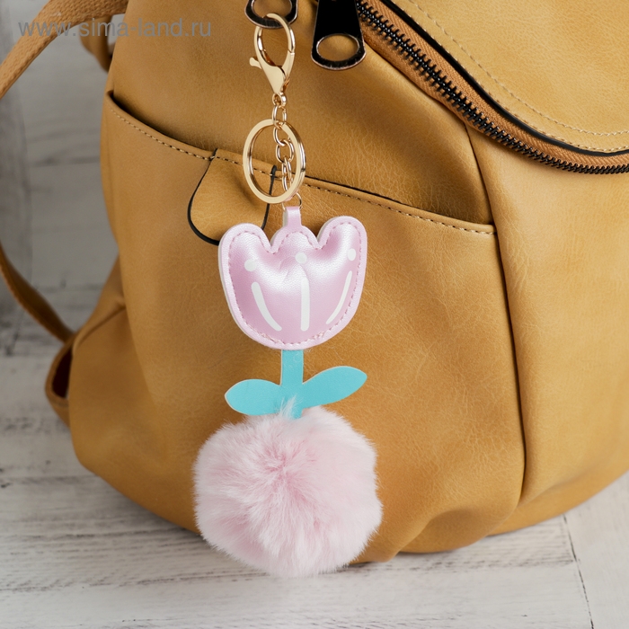 Пушистик на кольце Пушистик на кольце "Тюльпан" 13х6х6 см, МИКС