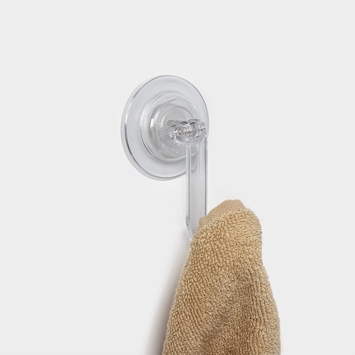 Крючки самоклеющиеся Доляна, 11×6,5×6,5 см, цвет прозрачный Крючки самоклеющиеся Доляна, 11×6,5×6,5 см, цвет прозрачный