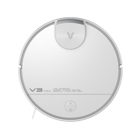 Робот-пылесос Viomi Robot Vacuum V3 Max, 40 Вт, сухая/влажная уборка, 0.4/0.2 л, белый