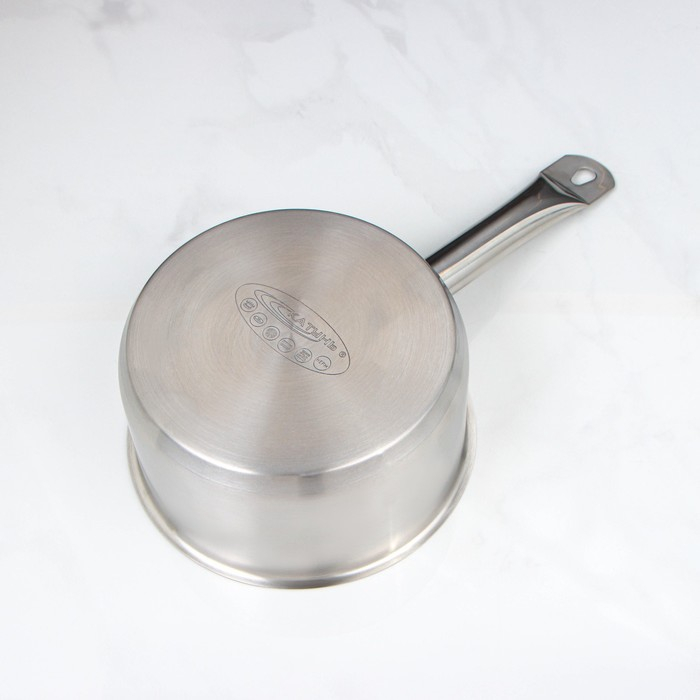 Ковш без крышки «Общепит», 2,1 л, d=18 см, h=9 см, металлическая ручка, с теплораспределительным слоем, индукция Ковш без крышки «Общепит», 2,1 л, d=18 см, h=9 см, металлическая ручка, с теплораспределительным слоем, индукция