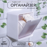 Органайзер для хранения, подвесной, 2 секции, 9,2 × 7 × 10,7 см, цвет МИКС