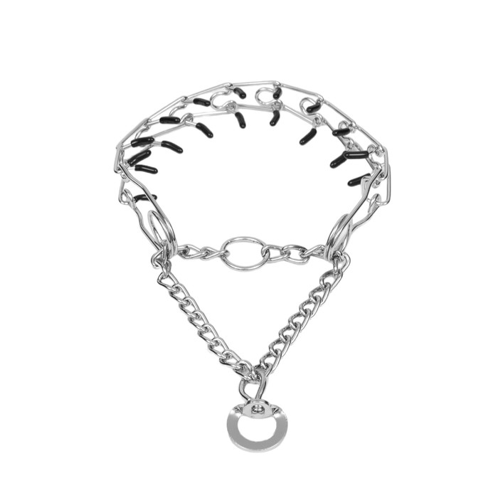 Ошейник - полуудавка строгий с защитными колпачками, 45 см х 2,5 мм Ошейник - полуудавка строгий с защитными колпачками, 45 см х 2,5 мм