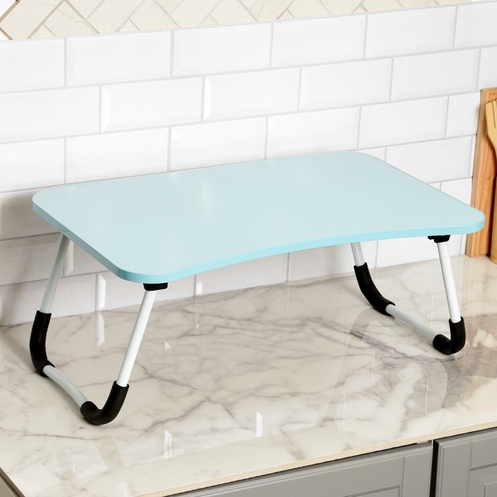Столик - поднос для завтрака, для ноутбука, складной, голубой, 60х40 см Столик - поднос для завтрака, для ноутбука, складной, голубой, 60х40 см