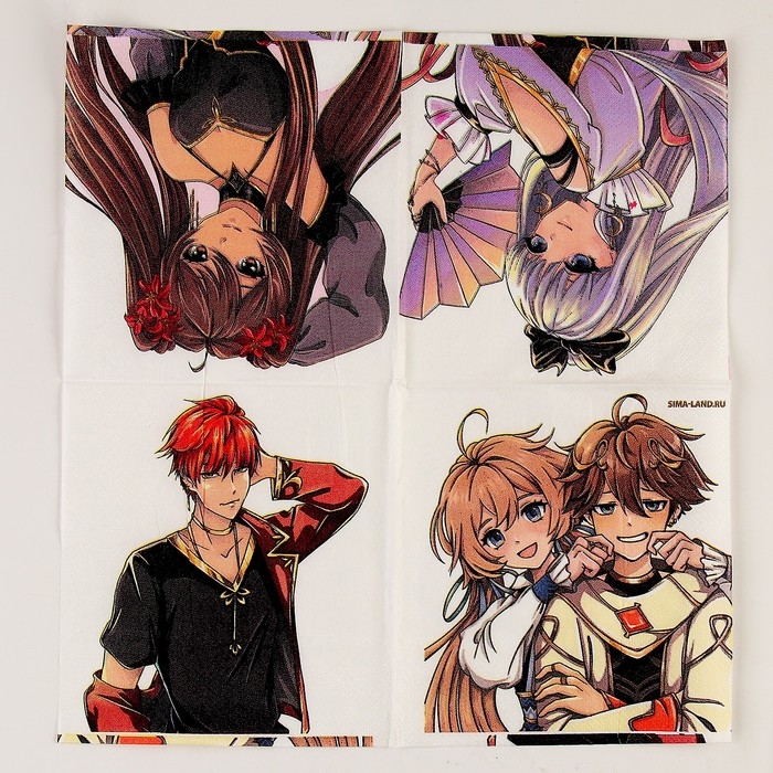 Салфетки бумажные 25*25см «Геншин» (набор 20 шт) Салфетки бумажные 25*25см «Геншин» (набор 20 шт)