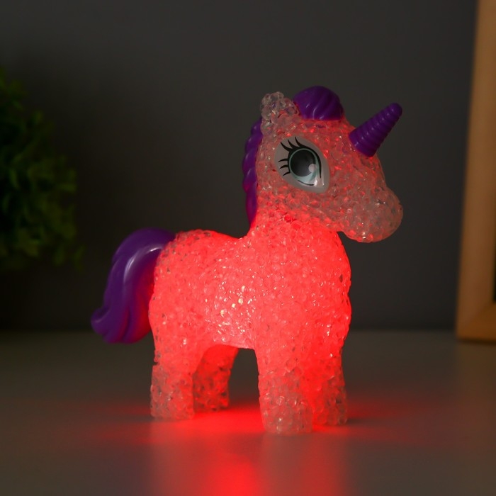 Ночник Ночник "Единорожка" LED 1Вт от батареек LR44 МИКС 14х12х5см RISALUX