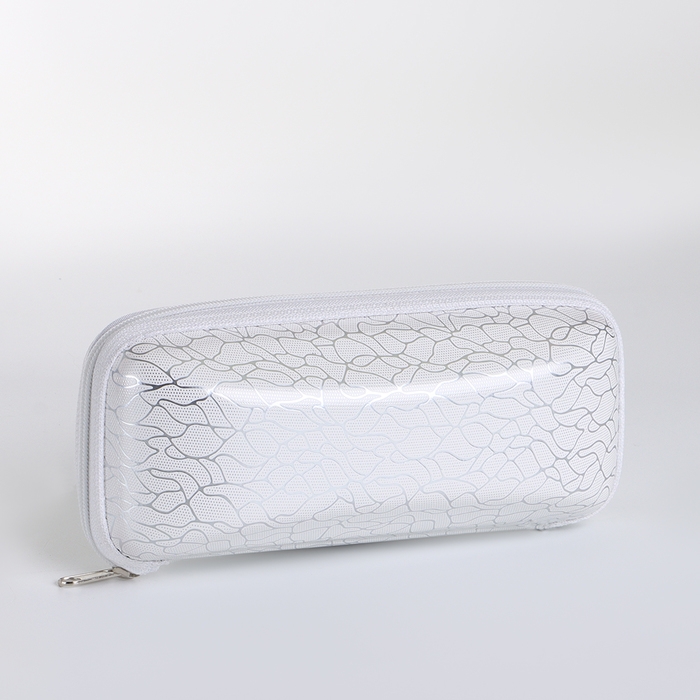 Футляр для очков на молнии, длина 16 см, цвет белый Футляр для очков на молнии, длина 16 см, цвет белый
