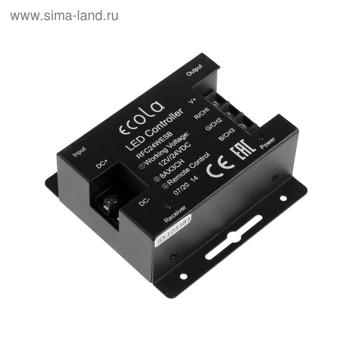 Контроллер Ecola для RGB ленты, 12 – 24 В, 24 А, пульт ДУ, белый Контроллер Ecola для RGB ленты, 12 – 24 В, 24 А, пульт ДУ, белый