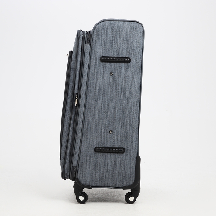 Чемодан большой 95 л (L), отдел на молнии, с расширением, кодовый замок, 4 колеса, наружный карман, цвет серый Чемодан большой 95 л (L), отдел на молнии, с расширением, кодовый замок, 4 колеса, наружный карман, цвет серый