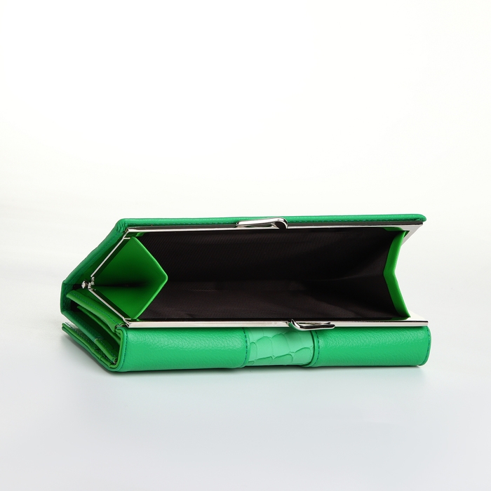 Кошелёк женский на магните, цвет зелёный Кошелёк женский на магните, цвет зелёный
