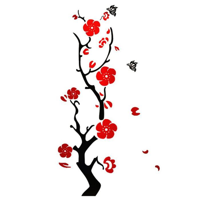 Наклейки интерьерные Наклейки интерьерные "Сакура", декор на стену, панно 150 х 45 см