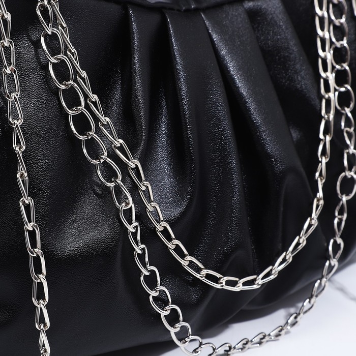 Сумка-багет на молнии, цвет чёрный Сумка-багет на молнии, цвет чёрный