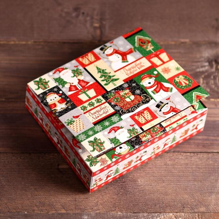 Новый год. Коробка картонная Новый год. Коробка картонная " Новогодний микс",книга, 18.5 х 5.5 х 16 см