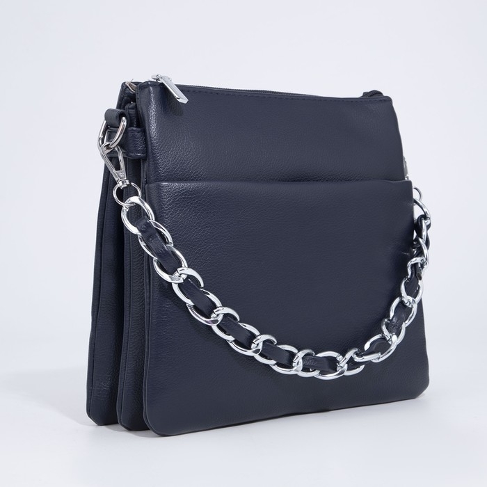 Сумка кросс-боди на молнии, цвет синий Сумка кросс-боди на молнии, цвет синий