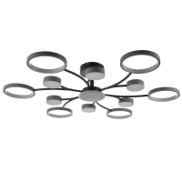 Люстра с ПДУ 2299/13GR LED 256Вт 3000-6000К серый 106х106х18 см BayerLux