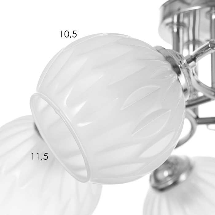 Люстра Люстра "Селена" 5х40Вт Е27 Хром 52х52х21см