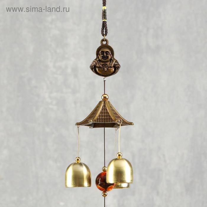 Музыка ветра металл Музыка ветра металл "Хотей" 3 колокольчика 42 см