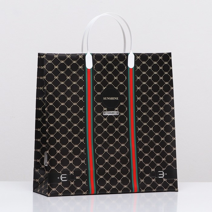 Пакет  Пакет "Гуччи", мягкий пластик, 30 x 30 см, 120 мкм