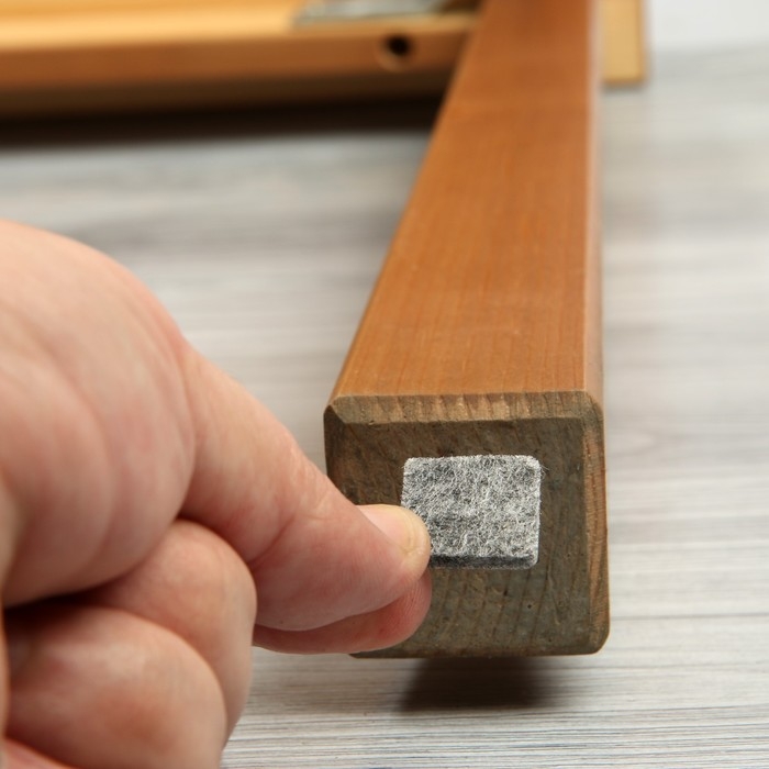 Накладка мебельная ТУНДРА, 19 х 19 мм, квадратная, серая, 32 шт.