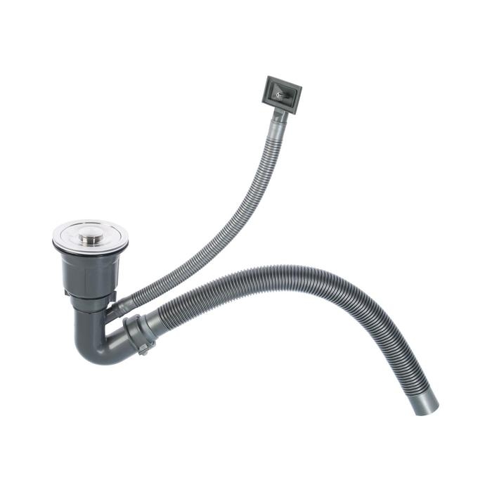 Мойка кухонная GERHANS K34444, врезная, 440 х 440 х 220 мм,  толщина 1,0 мм, с сифоном Мойка кухонная GERHANS K34444, врезная, 440 х 440 х 220 мм,  толщина 1,0 мм, с сифоном