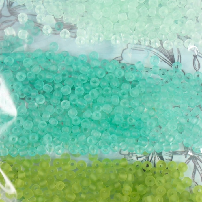 Бисер круглый 8/0  Бисер круглый 8/0 "Свежесть" 5 цветов х 10 гр 20х8х0,7 см