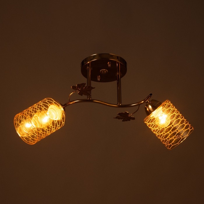 Люстра Люстра "Кейти" 2х60Вт Е27 Золото 48х15х28см