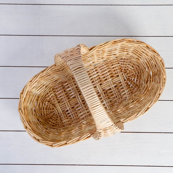 Корзина продуктовая, 45×23×10/35 см, ручное плетение, ива Корзина продуктовая, 45×23×10/35 см, ручное плетение, ива