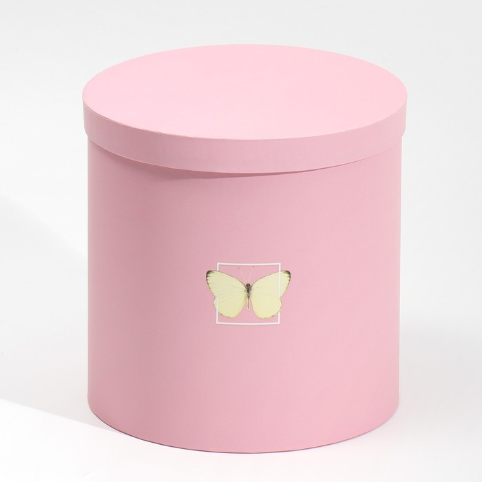 Набор круглых коробок 5 в 1, упаковка подарочная, «Бабочки», 23 х 23 х 25 ‒ 15 х 15 х 15 см