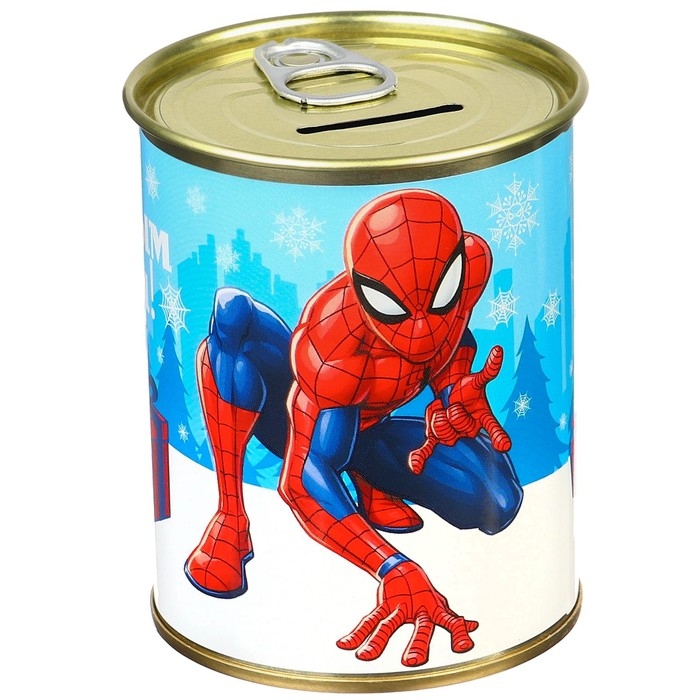 Новый год. Копилка Новый год. Копилка "С Новым годом!", 9.5х9.5х7.5 см, Человек паук