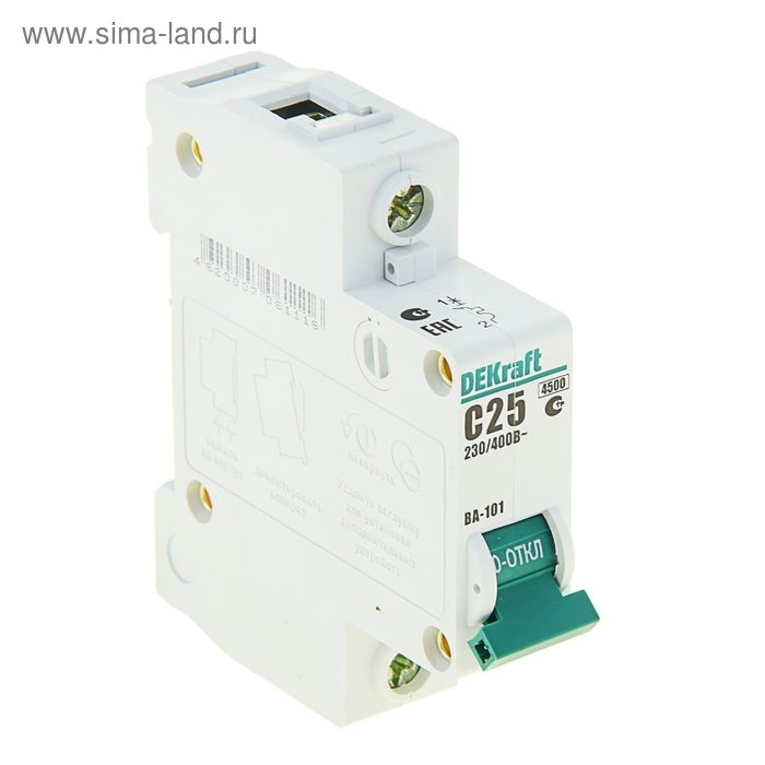 Выключатель автоматический, однополюсный, 25А Выключатель автоматический, однополюсный, 25А