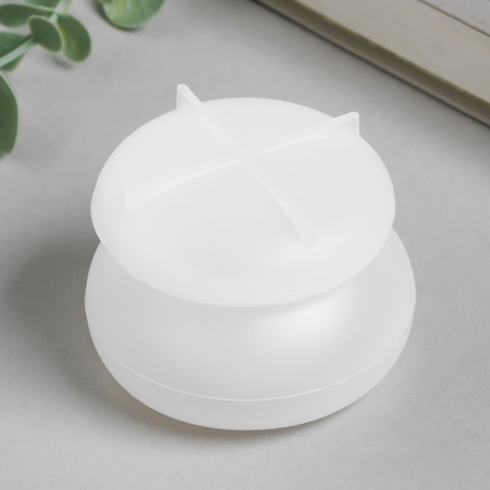 Молд силикон Молд силикон "Шкатулка круглая" с крышкой 7х7х3,5 см