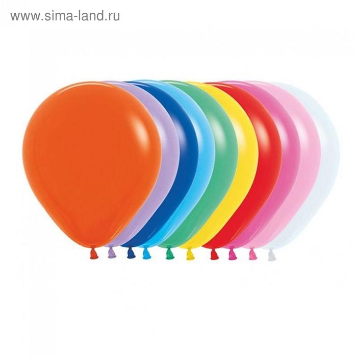 Шар латексный 12", пастель, набор 10 шт., МИКС