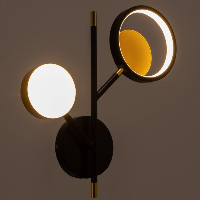 Бра 2292/2 LED 30Вт 3000-6000К черно-золотой 39х36х6 см