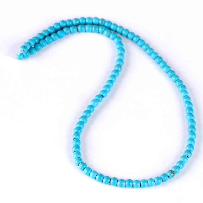 Бусины из натурального камня «Бирюза» набор 90 шт., размер 1 шт. — 4 мм Бусины из натурального камня «Бирюза» набор 90 шт., размер 1 шт. — 4 мм