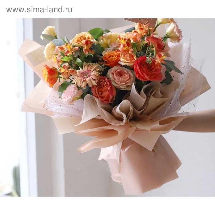 Пленка для цветов Пленка для цветов "Перламутр", белый, 58 см х 5 м