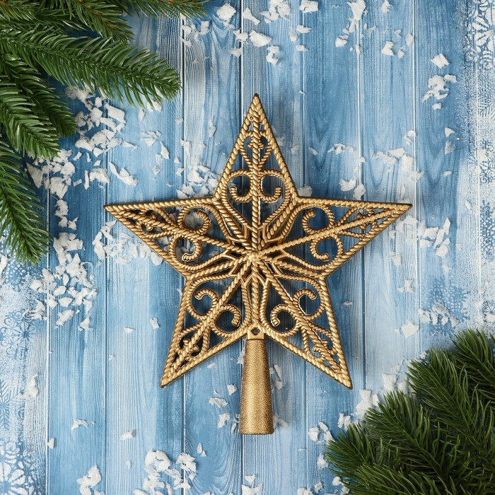 Наконечник Наконечник "Звезда" вензеля в оправе, 18х20 см, золото