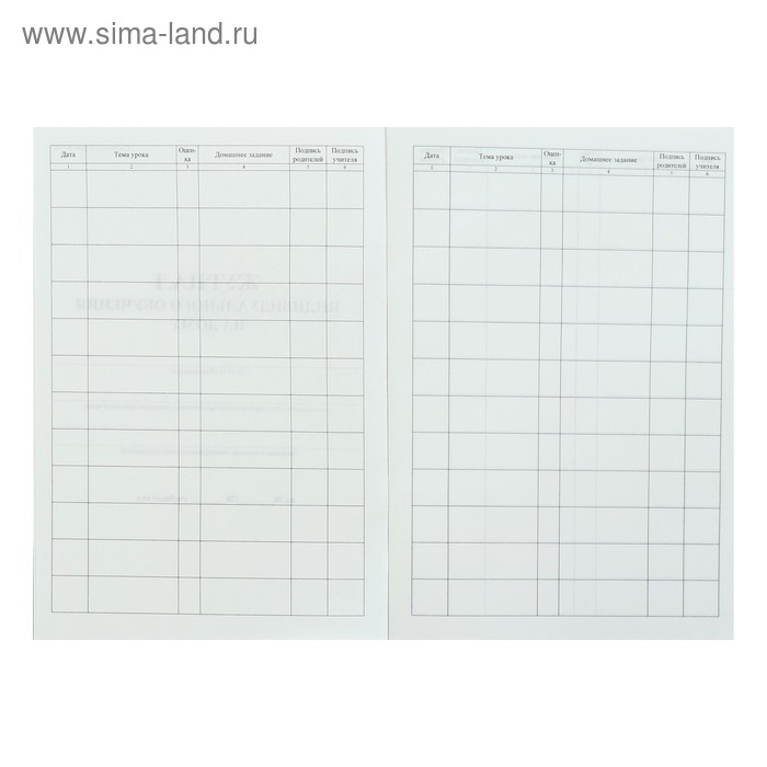 Журнал индивидуального обучения на дому А4, 24 листа, обложка мелованный картон 215 г/м², блок писчая бумага 60 г/м²