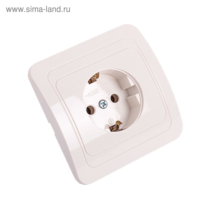 Розетка Smartbuy  Розетка Smartbuy "Марс", 16 А, с заземлением, белая