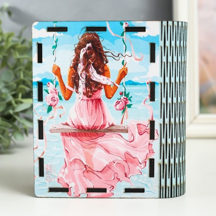 Шкатулка-книга Шкатулка-книга "8 марта. Качели" 14 см