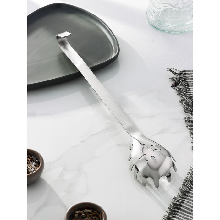 Ложка для спагетти из нержавеющей стали Доляна «Индия», 40 см Ложка для спагетти из нержавеющей стали Доляна «Индия», 40 см