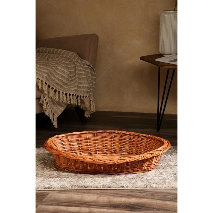 Лежанка для собак и кошек из лозы, 64х48х11 см Лежанка для собак и кошек из лозы, 64х48х11 см