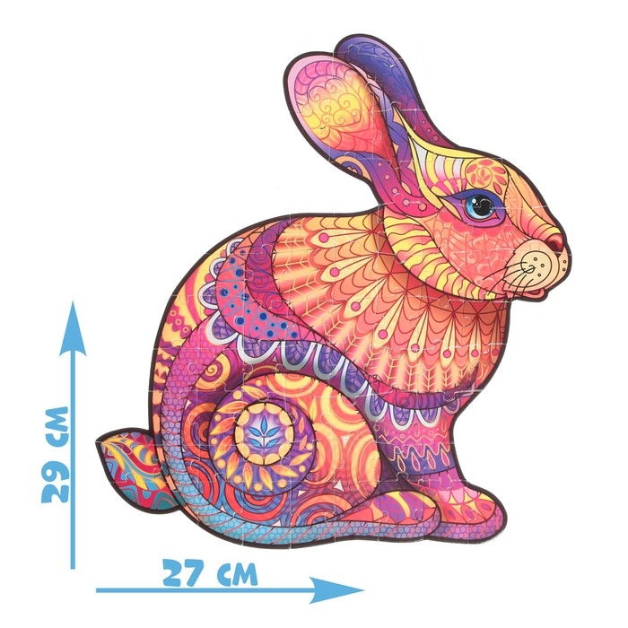 Формовой пазл «Кролик», 65 деталей