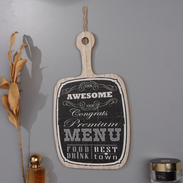 Панно интерьерное дерево  Панно интерьерное дерево "Меню" 0,6х18,4х30,5 см