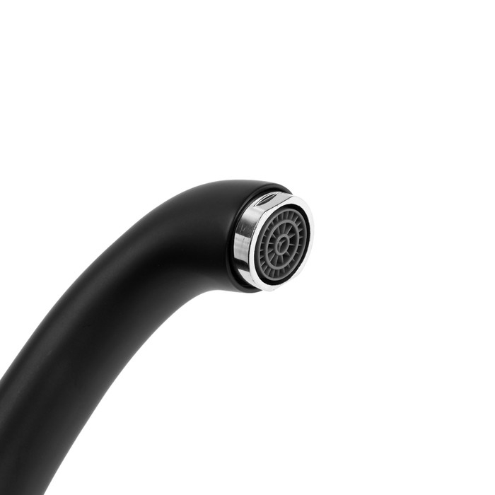 Смеситель для кухни Смеситель для кухни "АМУР" BY 3010-01 В L5111, однорычажный, гайка, картридж 40 мм, черный