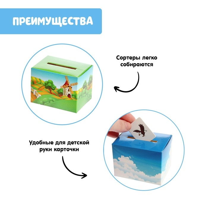 Обучающий набор «Сортер-копилка. Кто, где живёт», по методике Монтессори Обучающий набор «Сортер-копилка. Кто, где живёт», по методике Монтессори