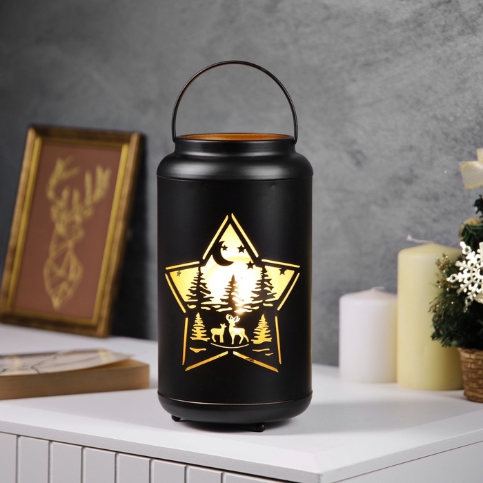 Фигура световая Фигура световая "Звездная ночь", 12.3x23 см, 1 LED. АААх3 (не в компл.), свечение тёплое белое