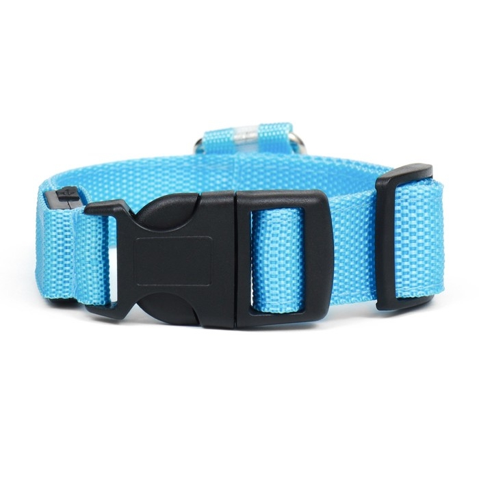 Ошейник с подсветкой, зарядка от USB, размер S, ОШ 34-41 см, 3 режима, голубой Ошейник с подсветкой, зарядка от USB, размер S, ОШ 34-41 см, 3 режима, голубой