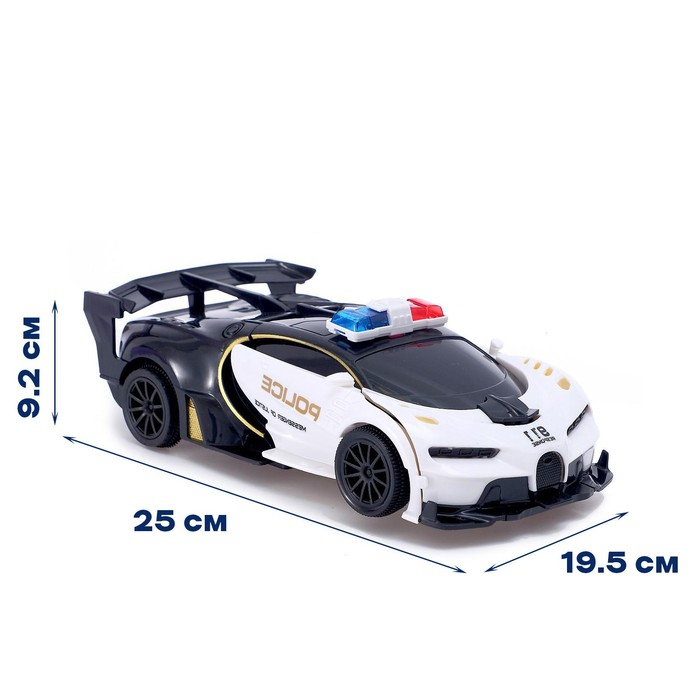 Робот радиоуправляемый «Спорткар», трансформируется, работает от батареек, цвета МИКС