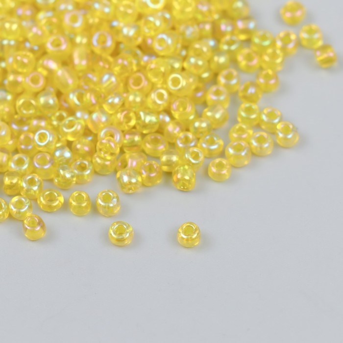 Бисер стекло 6/0  Бисер стекло 6/0 "Жёлтый" хамелеон 450 гр